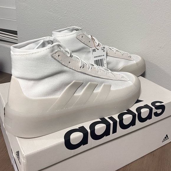 adidas Shoes Nwt Unisex Adidas Znsored Hi White Sneakers Poshmark